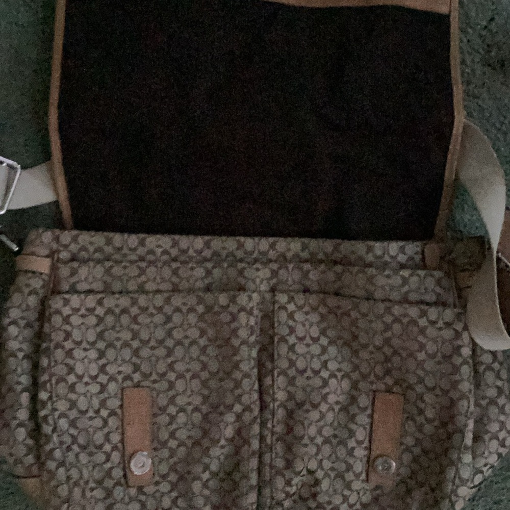 Coach Signature Jacquard & Leather Messenger Bag